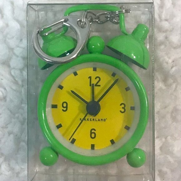 Kikkerland Mini Bell Alarm Clock Keychain - Picture 1 of 4
